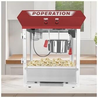 ZACHVO 8 Oz. Tabletop Popcorn Machine, Popcorn Machine Stand / Cart
