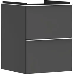 hansgrohe Xelu Q Waschtischunterschrank, 480x475, 2 Schubkästen, für Handwaschbecken, 54020700, Farbe: Möbel Diamantgrau Matt/Griff Mattweiß