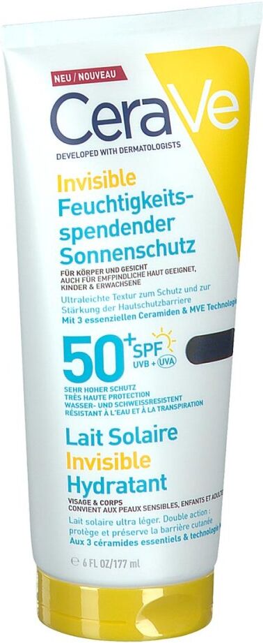 CeraVe Invisible Feuchtigkeitsspendender Sonnenschutz LSF 50+ 177ml