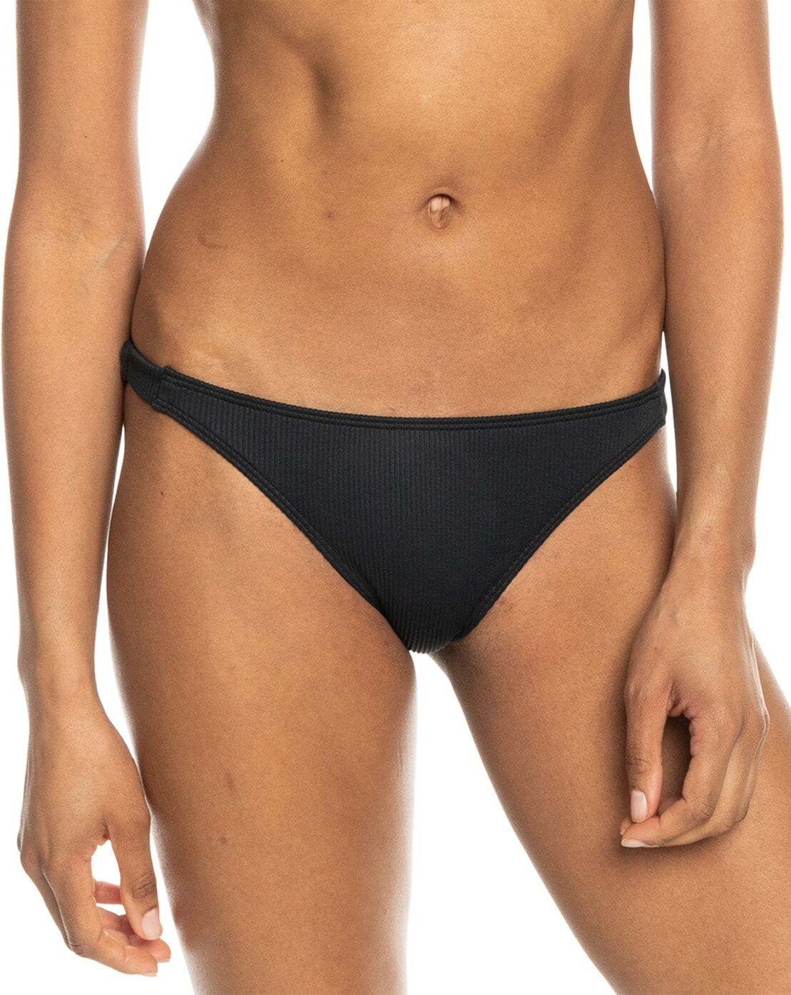 Bikini-Hose ROXY "Rib ROXY Love The Goofy", Damen, Gr. XL, schwarz (anthrazit), Obermaterial:91% Nylon, 9% Elasthan., Badehosen Bikini-Hose