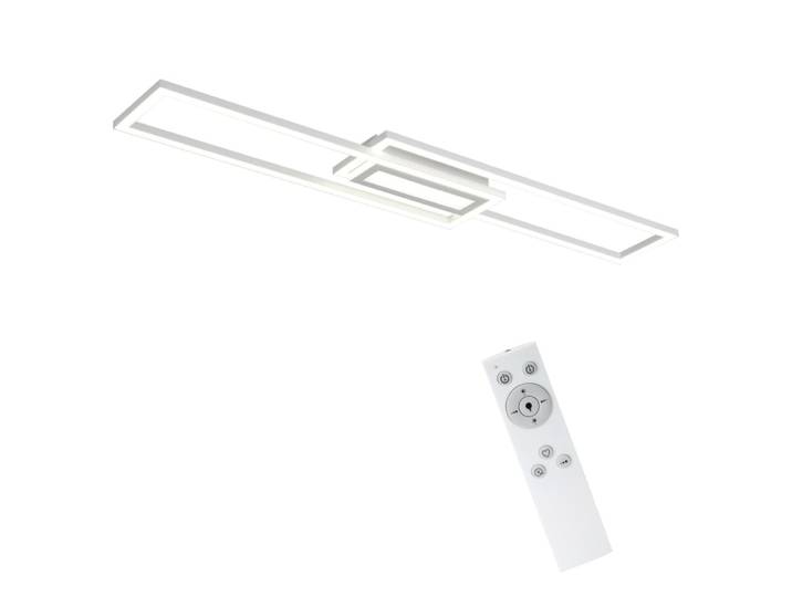 Plafonnier en aluminium blanc 95x17.2x5cm led intensité variable 50w
