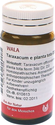 WALA Heilmittel GmbH TARAXACUM E plant.tota D 3 Globuli 20 g 08787956