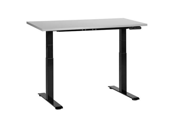 SCHREIBTISCH grauschwarz 120/72 cm elektrisch höhenverstellbar Destin III
