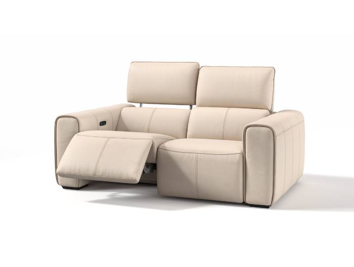 Leder Relaxsofa MAROLA 2-Sitzer Ledercouch Ledersofa Designsofa