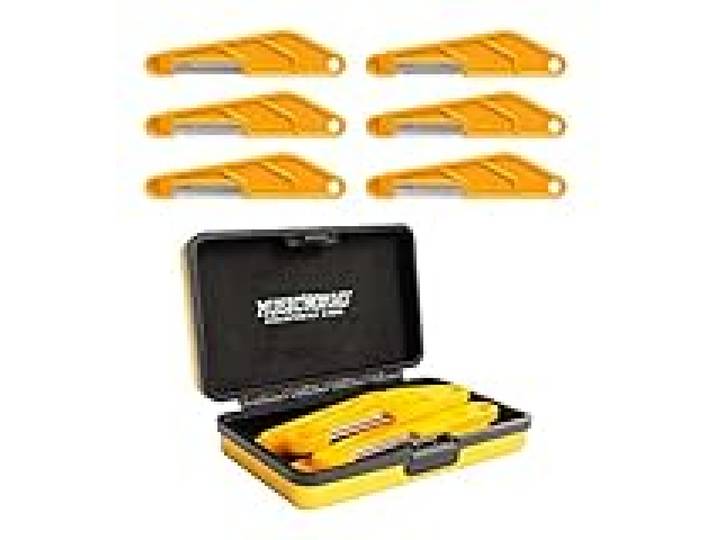 MusicNomad MN668 Lot de 6 Limes à rainurer pour sillet de guitare électrique avec revêtement diamant, cordes légères, avec étui de rangement