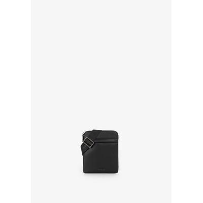 Umhängetasche VALENTINO BAGS "KARO", Herren, Gr. B/H/T: 18cm x 22cm x 0cm, schwarz, Lederimitat, Taschen Umhängetasche, Herren, Schultertasche, Crossbody mit Logoschriftzug