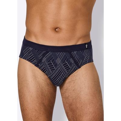 Slip WÄSCHEPUR, Herren, Gr. 6, 3 Stk., blau (marine, sortiert), 100% Baumwolle, Unterhosen Slip
