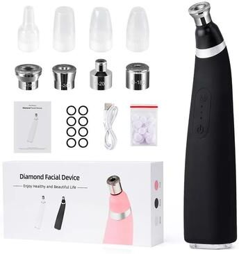 Uplifted Finds Foreverlily Portable Diamond Peeling Microdermabrasion Facial Cleaning Device black