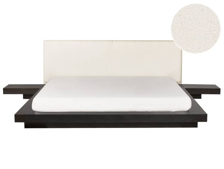 Lit double en bois marron 180x200