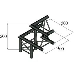 Alutruss TRILOCK S-PAL-32 3-Weg-Ecke // links, Montage Lichttechnik
