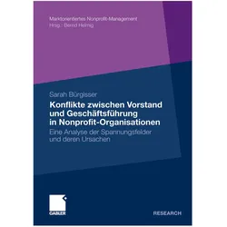 Konflikte zwischen Vorstand und Geschäftsführer in Nonprofit-Organisationen, Fachbücher von Sarah Bürgisser