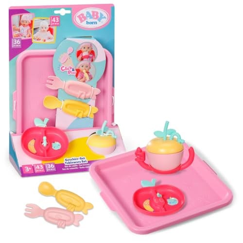 BABY born Serviesset Click & Play voor poppen van 43 cm