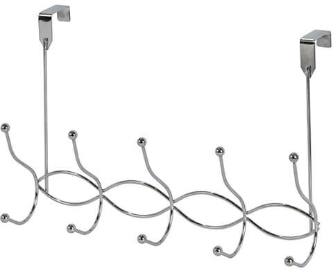 Showerdrape Waves Chrome Over Door Hooks