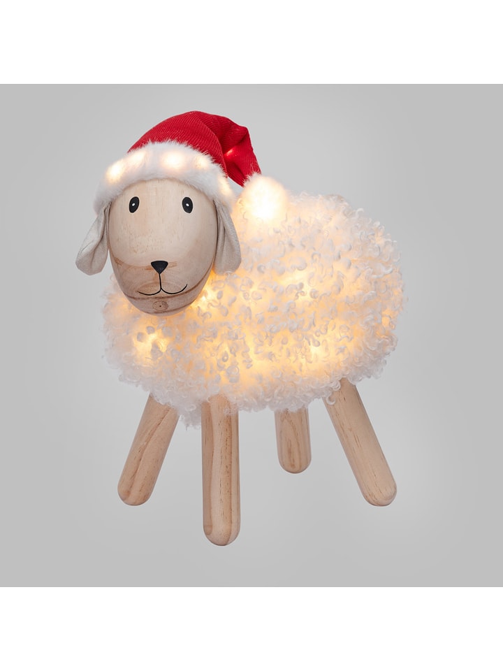 Lotti LED-Dekofigur "NatAgnello" in Weiß - (B)33 x (H)40 cm - onesize