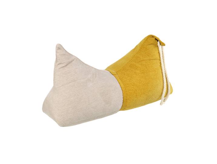 Vercart Sitzsack in Bananenbootform grobkörniges Vlies, Gelb, Grau, Mode, 60x80x130 cm, Wohnzimmer, Sessel, Sitzsäcke, XXL Sitzsäcke