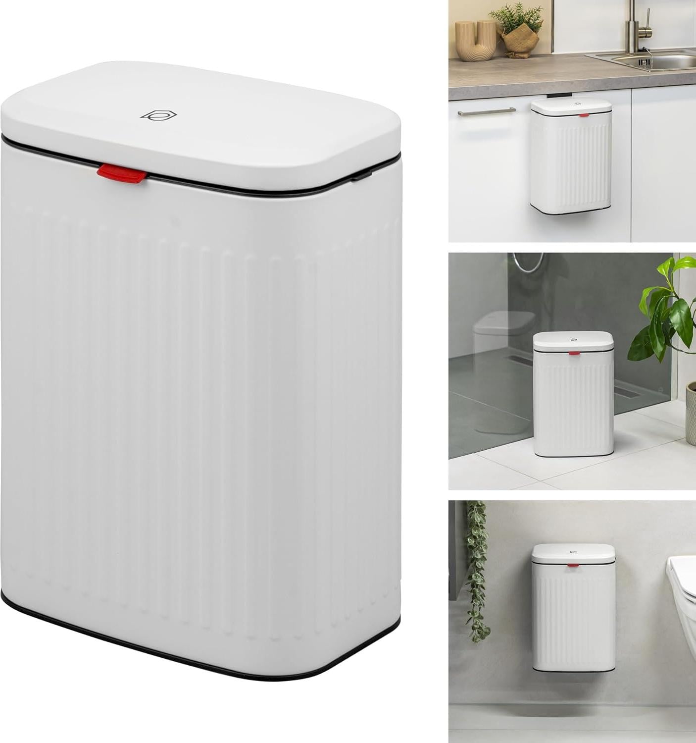 Famanu Afvalbak 8 liter met schuifdeksel voor keuken en badkamer