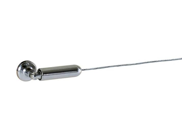 Seilspanngarnitur GOOD LIFE Linea Gr. 1, grau (nickelfarben), L:500cm Ø:0,2cm, Metall, Gardinenbefestigungen, Seilspanngarnitur