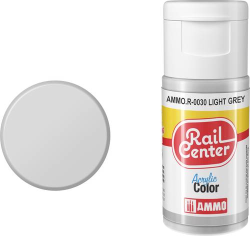 Rail Center AMMO.R-0030 Modellbau-Farbe Acryl, Hellgrau matt 20ml