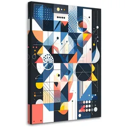 LEINWANDBILD Abstraktion im Bauhaus-Stil 60x90cm