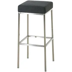 CLP Barhocker Montreal E85 Stoff   Farbe: dunkelgrau, Gestell Farbe: edelstahl
