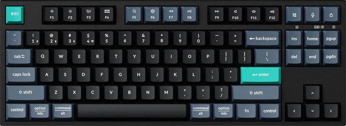 Keychron B33 TKL draadloos toetsenbord met schaartoetsenmechanisme - Diepzwart