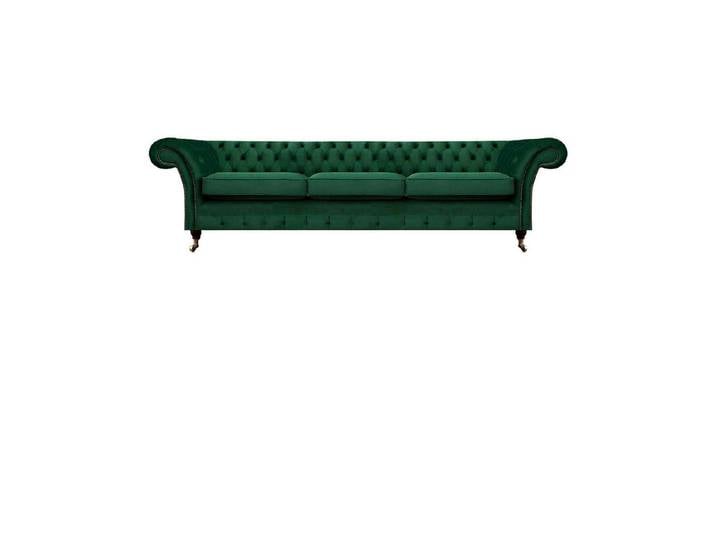 Xlmoebel Sessel Elegante grüne Sofagarnitur mit Chesterfield-Sessel (2tlg Wohnzimmer Set (Sofa 3 Sitzer + Sessel), Hergestellt in Europa