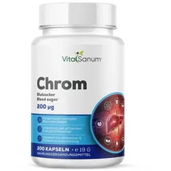 VitaSanum® - Chrom (Chrompicolinat) 200 μg – 1 Tablette Tagesportion