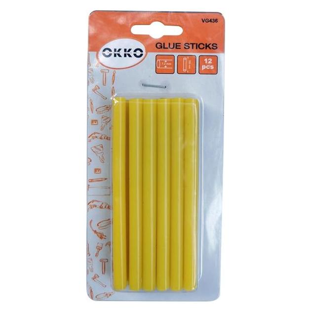 Okko GLUE STICKS 12PCS SET.7.2X100MM.YELLOW (33033485)