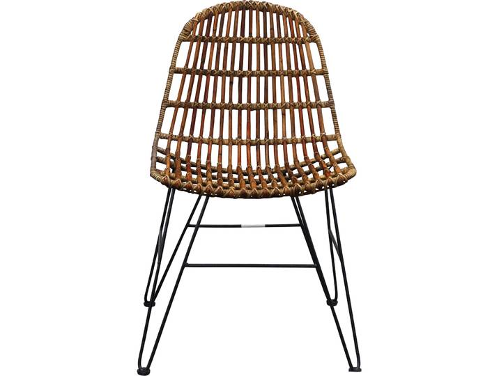Schalenstuhl Tan natur Rattan, Eisen