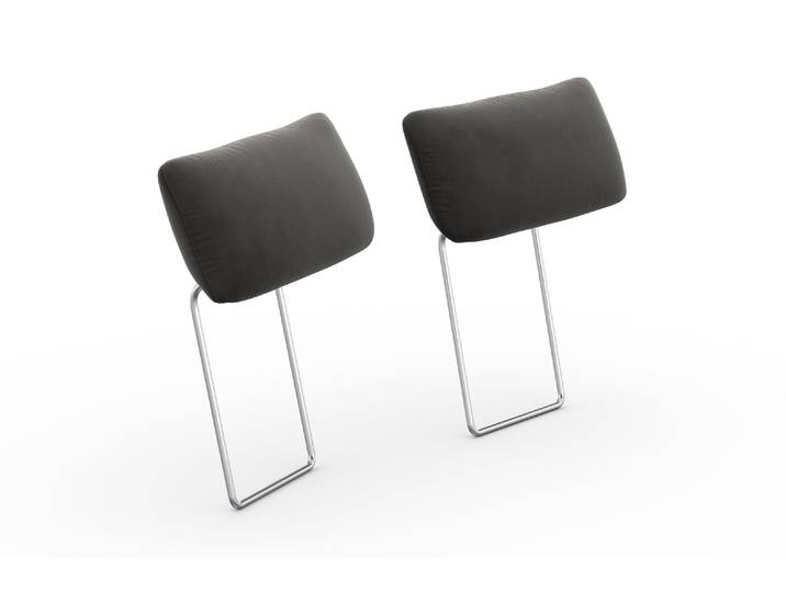 Sofa-Kopfstütze SIT & MORE Cadabra , grau (anthrazit), B:59cm H:27cm T:10cm, Holzwerkstoff, Kopfstützen, Sofa-Kopfstütze, 2er Set