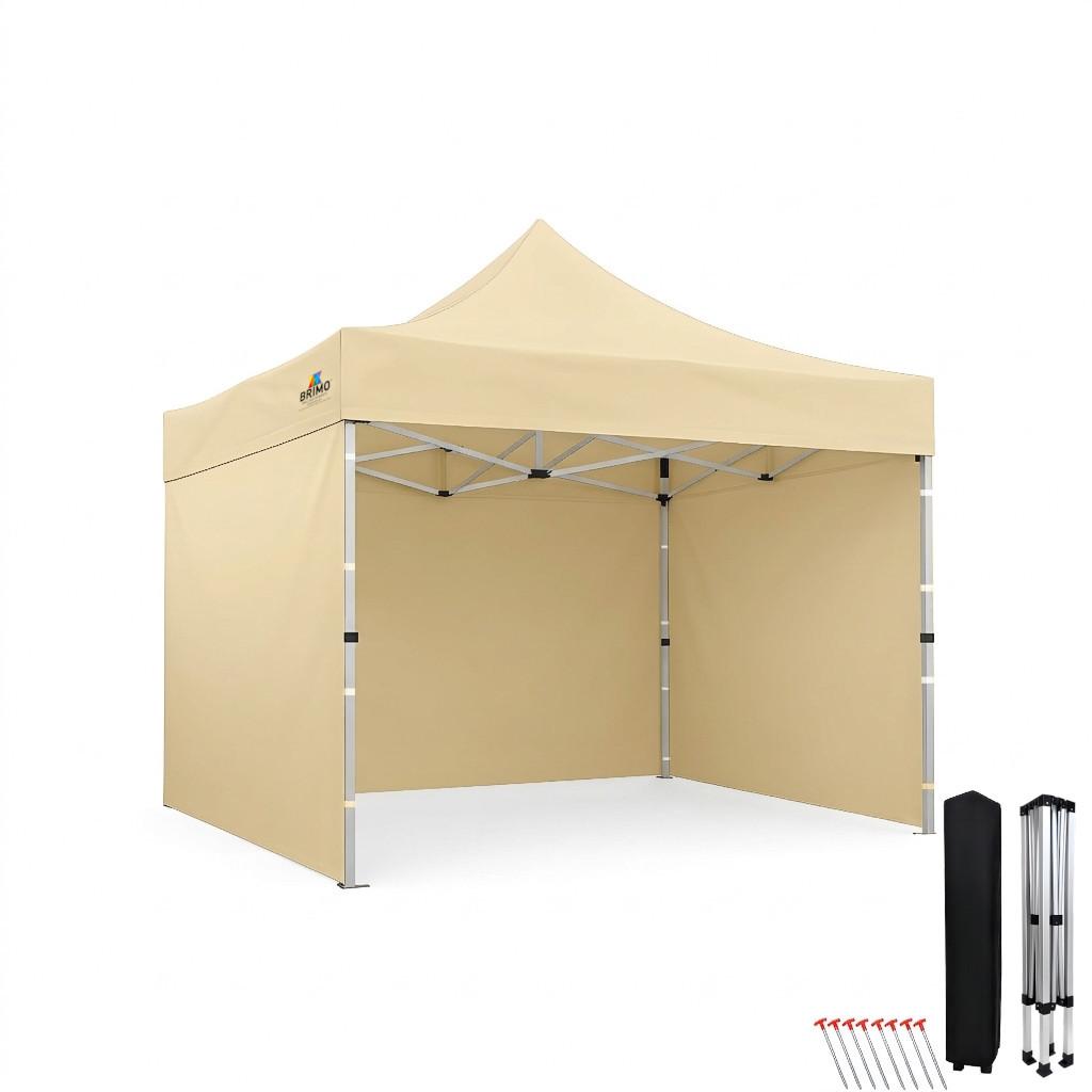 Faltpavillion 3x3 - Faltzelt Stahlkonstruktion + 3 Seitenwände