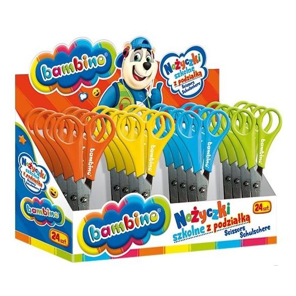 St. Majewski Schulschere mit Skala (24 Stück) BAMBINO (58102876)