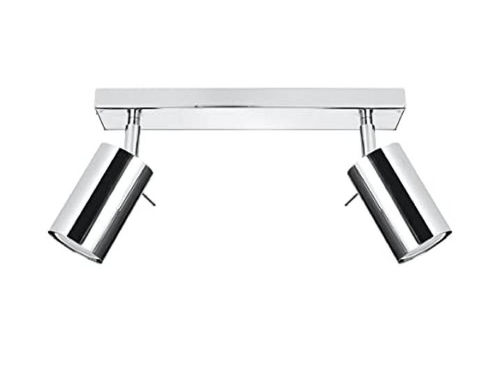 SOLLUX lighting Deckenlampe Deckenleuchte Deckenstrahler Stahl 2 Flammig Chrom RING