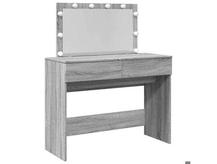ABBO-SALE* Coiffeuse Gris - Coiffeuse avec LED 1 PC - CLOUD - Armoire maquillage - sonoma gris 100x40x120cm - c376778