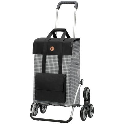 Einkaufstrolley ANDERSEN "Royal Sh. Hedda", grau, Aluminium, Einkaufskörbe, (Treppesteiger), inkl.