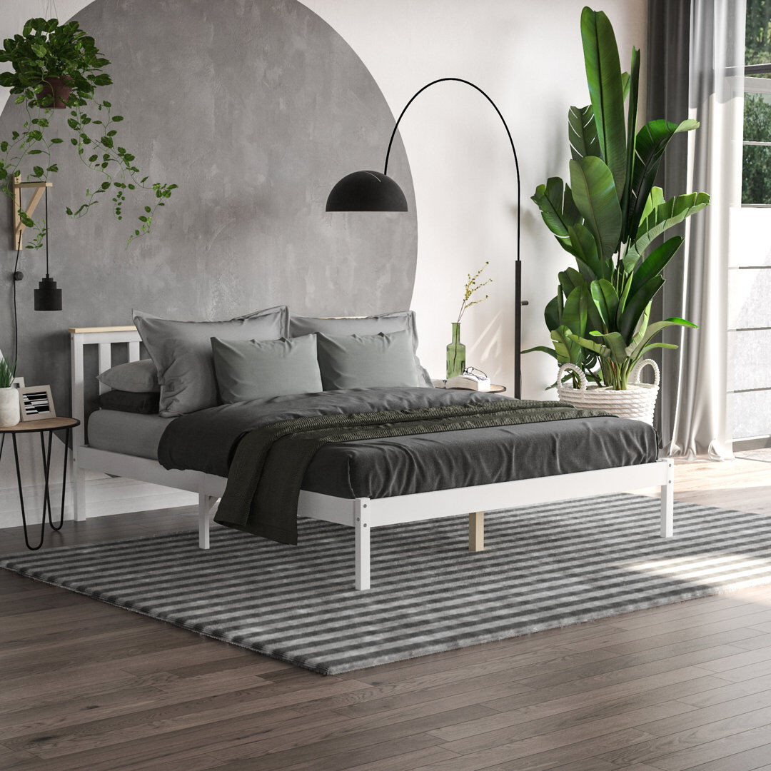 Fernleaf Frederique Single (3') Solid Wood Bed White/Pine Kingsize (5')