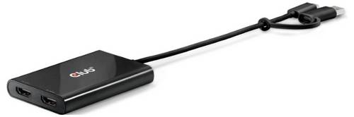 Club3D USB-C Adapter [1x USB-A Stecker, USB-C Stecker - 1x HDMI-Stecker, DisplayPort Stecker] CSV-1475 0.18m