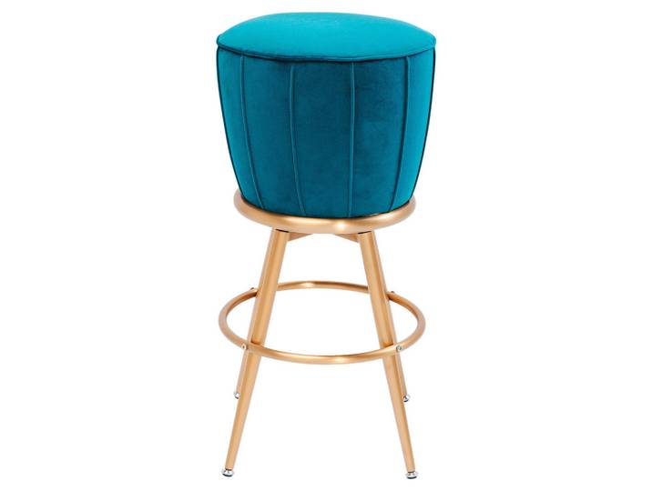 Ambia Home Barhocker, Goldfarben, Petrol, Metall, 47x74x47 cm, Esszimmer, Barmöbel, Barhocker