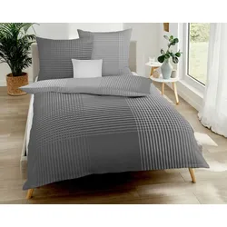 Kaeppel Mako-Satin Bettwäsche »Mapping« 257/79 zinn 155x220 cm / 80x80 cm