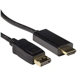 ACT DisplayPort — HDMI (1 m), Videokabel, Schwarz