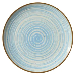 METRO Professional Teller flach Madleen, Steinzeug, Ø 26 cm, blau, 6 Stück