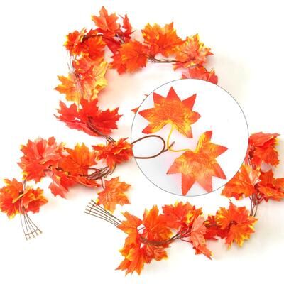 Uplift Picks Autumn Maple Leaf Garland Artificial Fall Decoration Vine For Thanksgiving And Home Decor Autumn Maple Leaf Garland Artificial Fall Decoration Vine For Thanksgiving And Home Decor