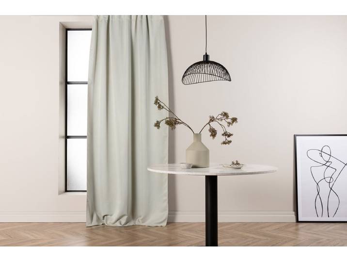 Gardinen-Set Ava – Mehrband-System in 135 x 240 cm - Elfenbein-Grün - 240 x 135 cm - Luxusbetten24
