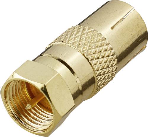 Renkforce RF-4196982 F-Koax-Adapter vergoldet Anschlüsse: F-Stecker, Koax-Buchse IEC 1St.