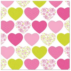 Papstar Servietten Sweetheart 33x33 cm 20 Stück
