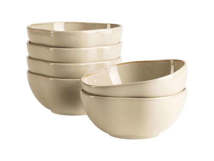 MÄSER Schüssel-Set 6-tlg. Cordelia beige Steinzeug 6 Stk - Schüssel-Set 6-tlg.