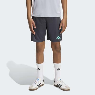 Trainingsshorts ADIDAS PERFORMANCE "TIRO 26 ESSENTIALS KIDS", Mädchen, Gr. 152, N-Gr, grau (night grau, mint rush, weiß,), Obermaterial: 100% Polyester, Hosen, für Kinder, mit CLIMACOOL Technologie, aus Interlock-Material