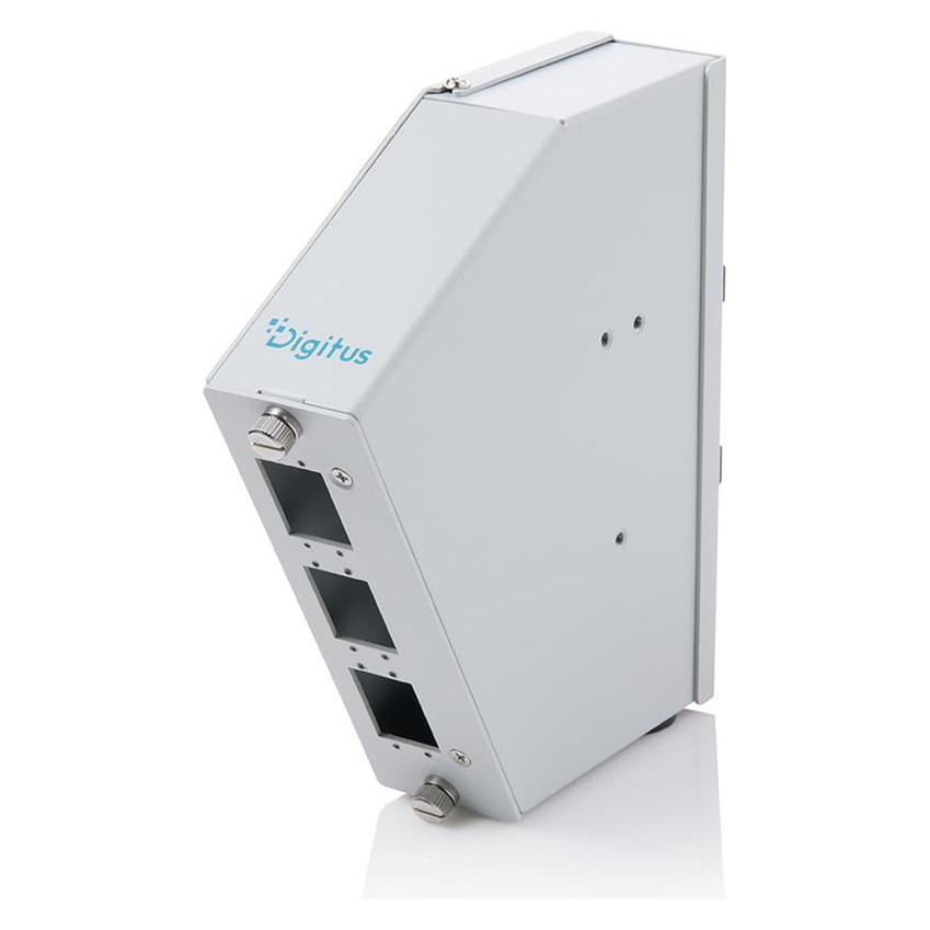 Digitus Hutschienen Spleissmodul,Gewinkelt, 6 SC DX/LC Quad Farbe Grau (DN-96893)