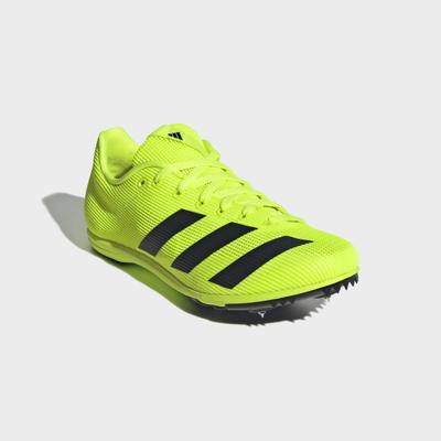 Laufschuh ADIDAS PERFORMANCE "ALLROUNDSTAR", Kinder, Gr. 38, gelb (lucid lemon, core schwarz, silber metallic), Synthetik, Textil, Schuhe Laufschuh, Leichtathletik-Schuh