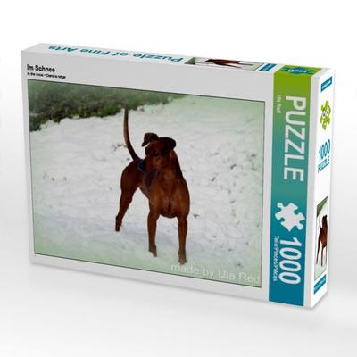 CALVENDO Puzzle Im Schnee | 1000 Teile Lege-Größe 64x48cm Foto-Puzzle für glückliche Stunden